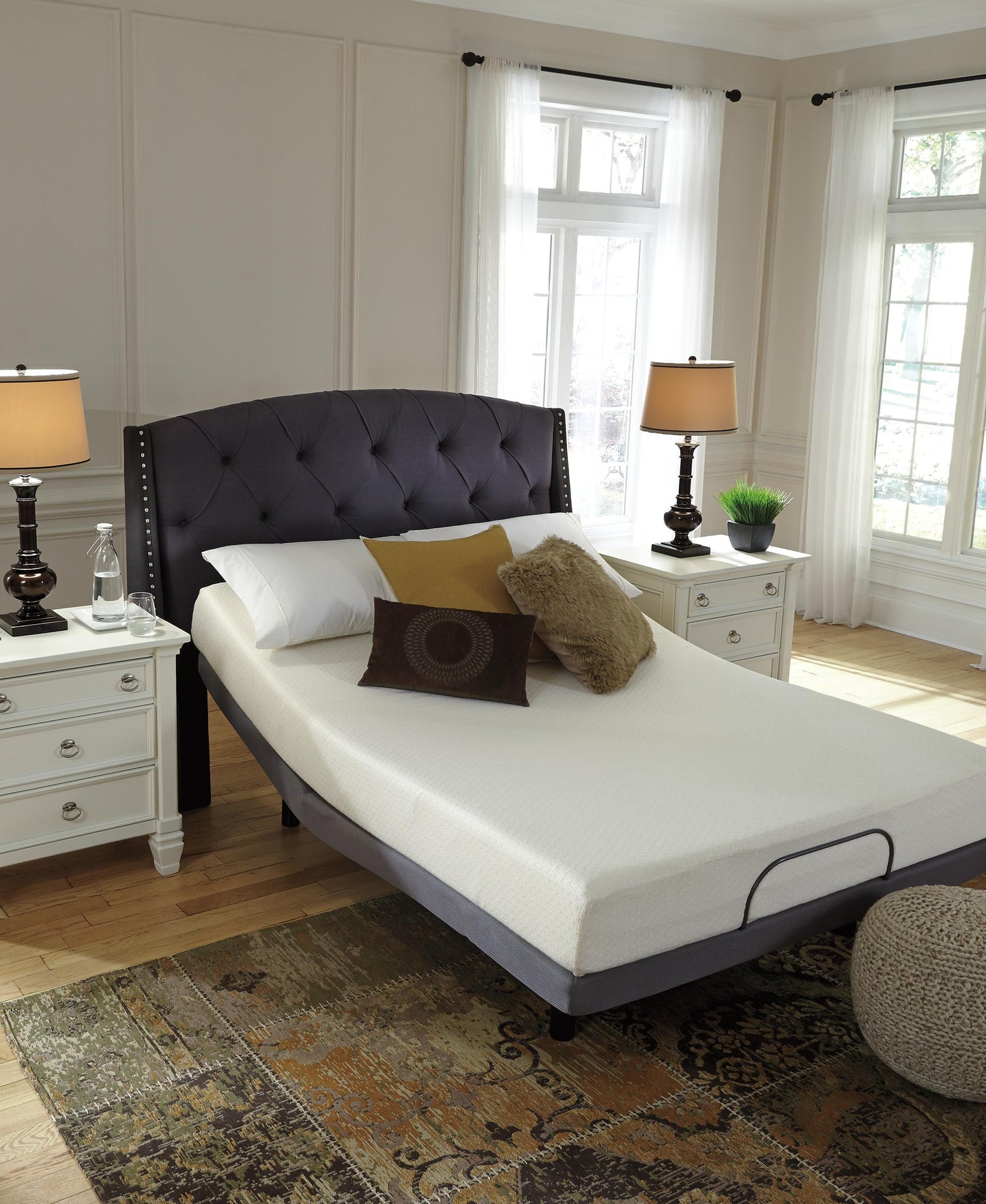 Ashley Chime 8 Inch Memory Foam White Queen Mattress in a Box