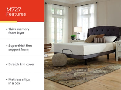 Ashley Chime 12 Inch Memory Foam White Queen Mattress in a Box