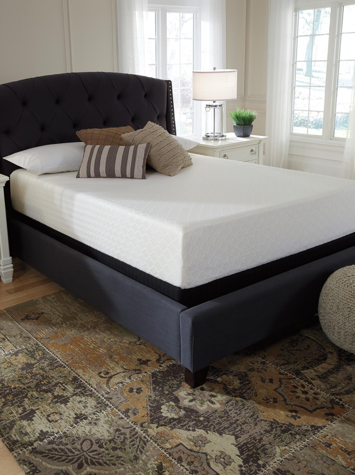 Ashley Chime 12 Inch Memory Foam White King Mattress in a Box