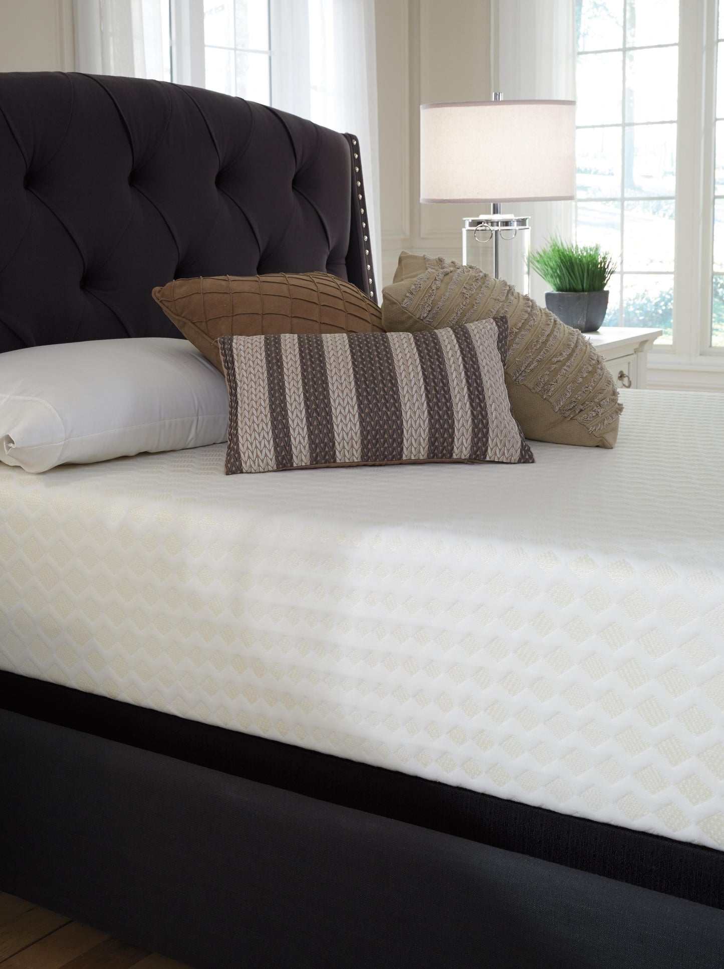 Ashley Chime 12 Inch Memory Foam White Queen Mattress in a Box