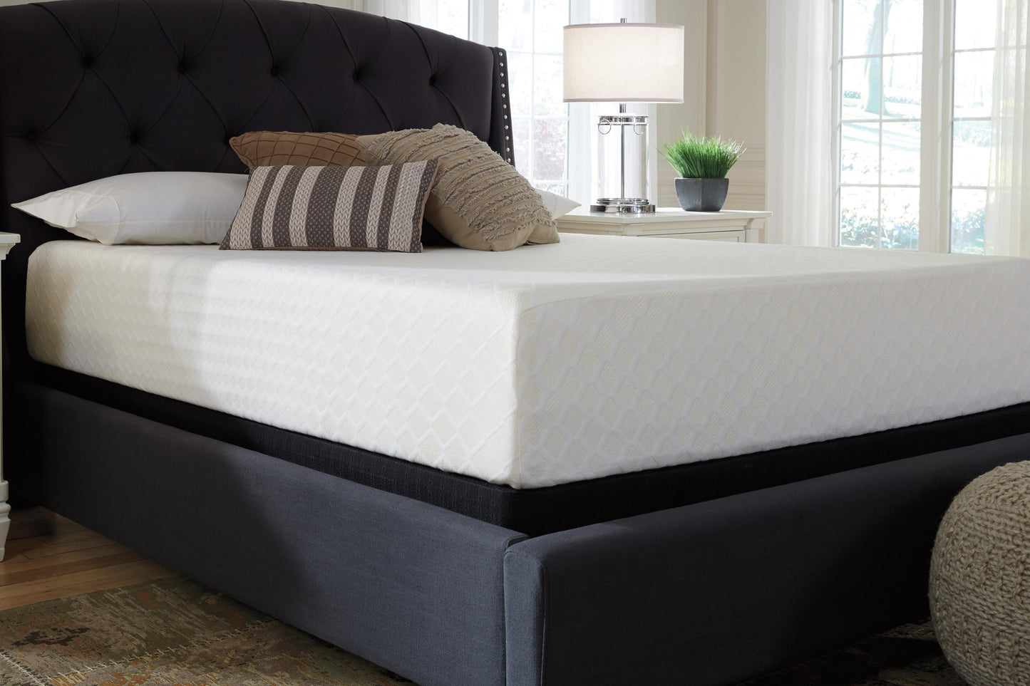 Ashley Chime 12 Inch Memory Foam White Queen Mattress in a Box