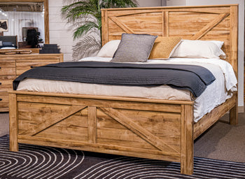 Ashley Branstony Brown Queen Crossbuck Panel Headboard