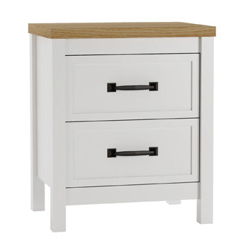 Ashley Kerisden White Brown Nightstand
