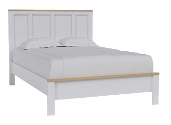 Ashley Kerisden White Brown Full Panel Complete Bed Frame