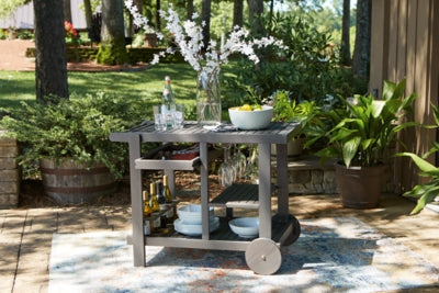 Ashley Kailani Gray Serving Cart