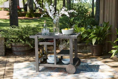 Ashley Kailani Gray Serving Cart