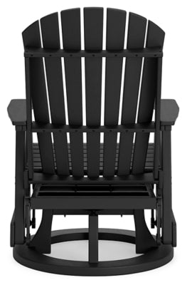 Ashley Hyland Wave Black Outdoor Swivel Glider Chair