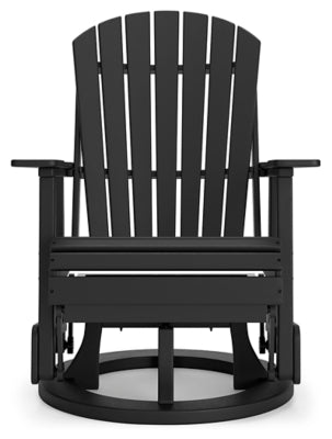 Ashley Hyland Wave Black Outdoor Swivel Glider Chair