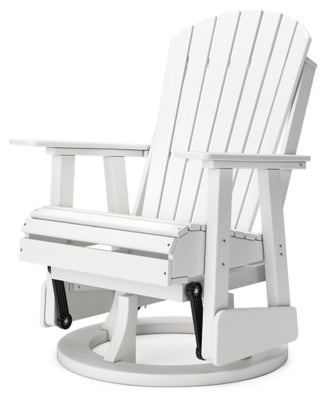 Ashley Hyland Wave White Outdoor Swivel Glider Chair