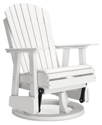 Ashley Hyland Wave White Outdoor Swivel Glider Chair