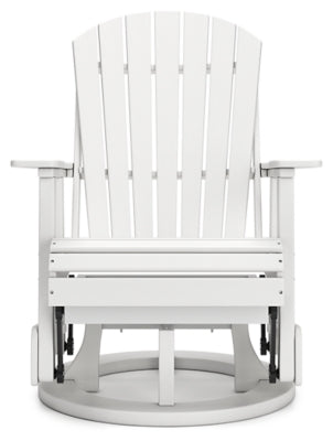 Ashley Hyland Wave White Outdoor Swivel Glider Chair