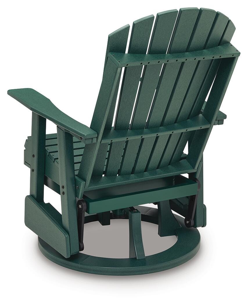 Ashley Hyland Wave Green Outdoor Swivel Glider Chair