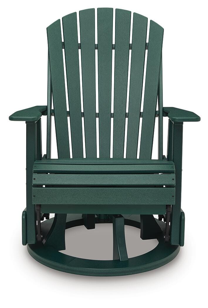 Ashley Hyland Wave Green Outdoor Swivel Glider Chair