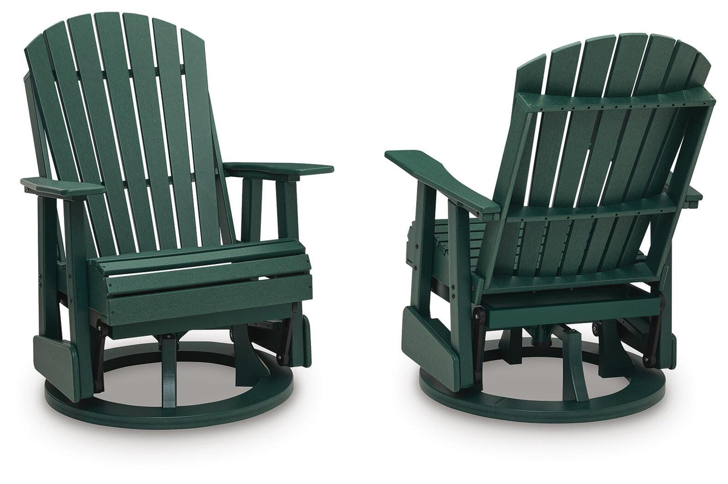 Ashley Hyland Wave Green Outdoor Swivel Glider Chair