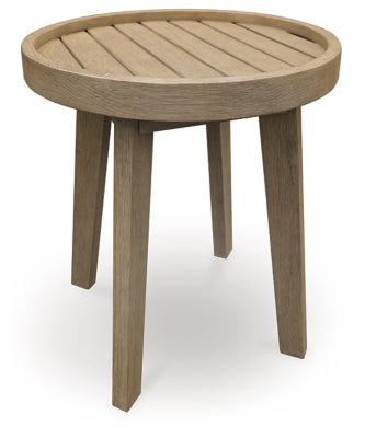 Ashley Bradstreet Bay Beige Outdoor End Table