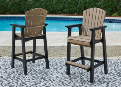 Ashley Fairen Trail Black Driftwood Barstool (Set of 2)