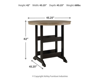 Ashley Fairen Trail Black Driftwood Bar Table