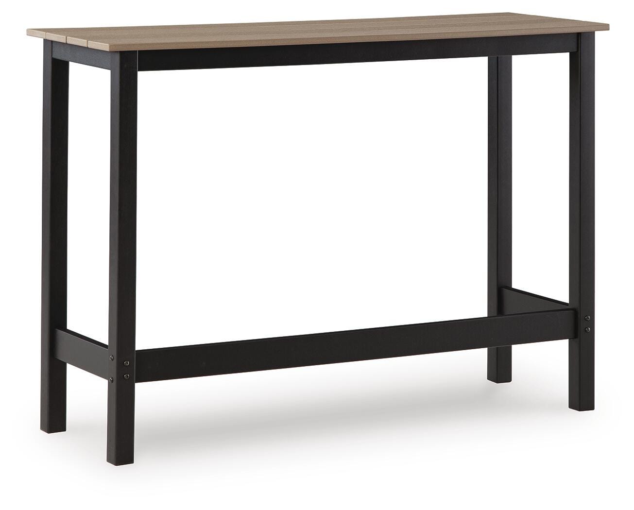 Ashley Moondance Black Beige Outdoor Counter Table and 2 Barstools (Set of 3)