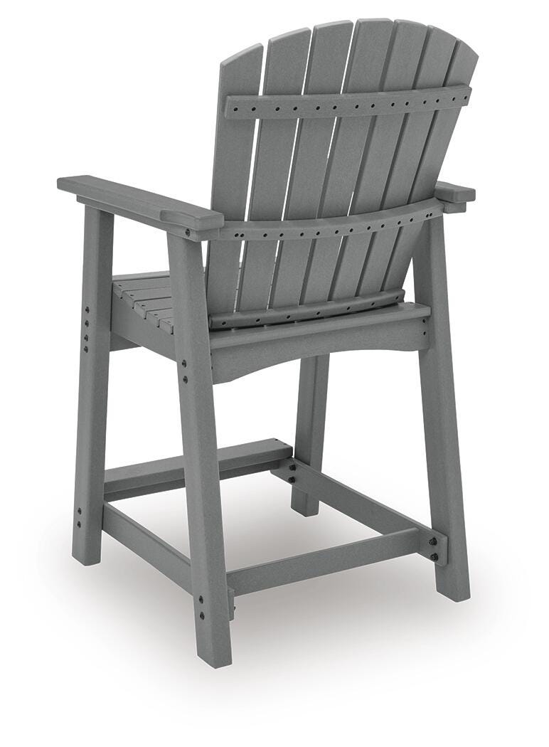 Ashley Ross Cove Dark Gray Outdoor Counter Height Bar Stool (Set of 2)