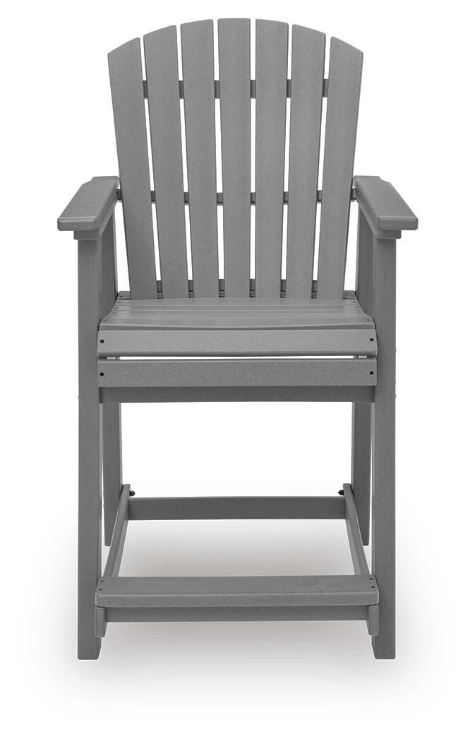 Ashley Ross Cove Dark Gray Outdoor Counter Height Bar Stool (Set of 2)