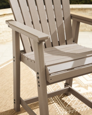 Ashley Sandy Dune Medium Brown Outdoor Counter Height Bar Stool (Set of 2)