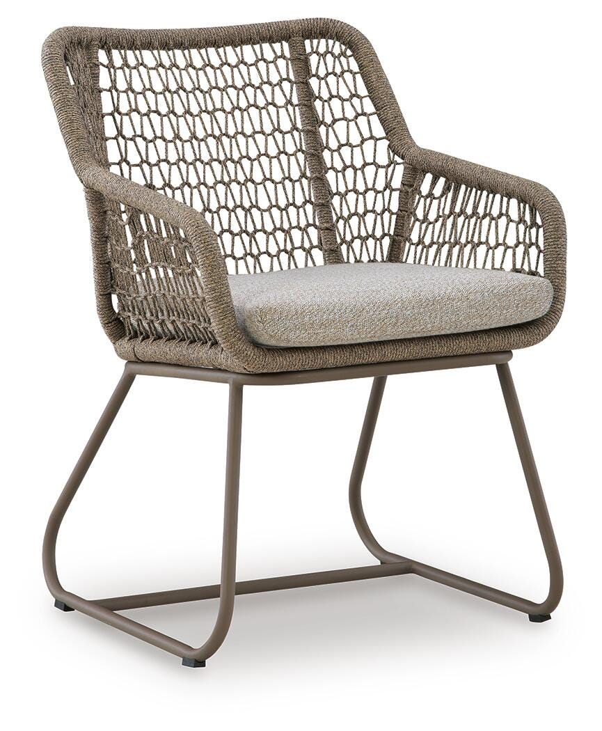 Ashley Monarch Heights Beige Outdoor Table and 2 Chairs (Set of 3)