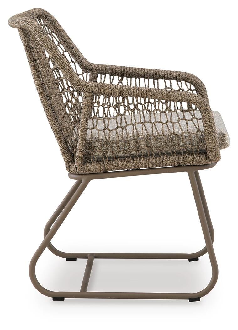 Ashley Monarch Heights Beige Outdoor Table and 2 Chairs (Set of 3)