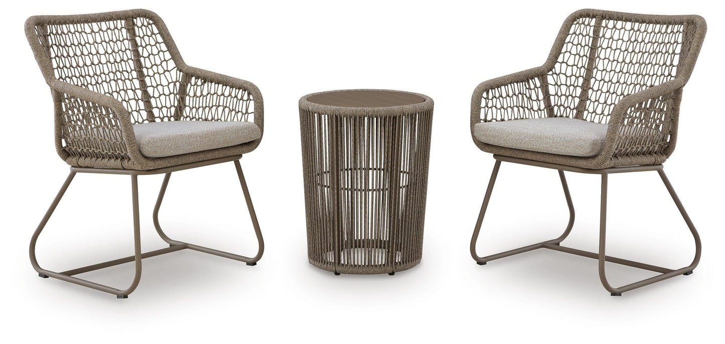 Ashley Monarch Heights Beige Outdoor Table and 2 Chairs (Set of 3)