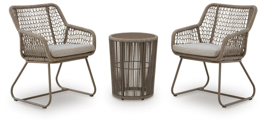 Ashley Monarch Heights Beige Outdoor Table and 2 Chairs (Set of 3)
