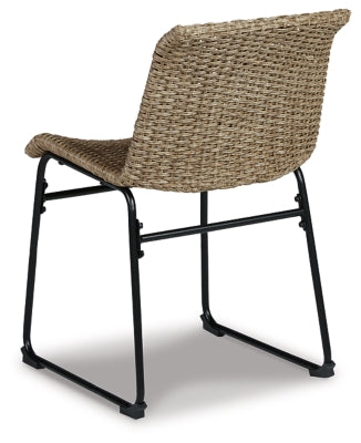 Ashley Amaris Brown Black Outdoor Dining Chair (Set of 2)