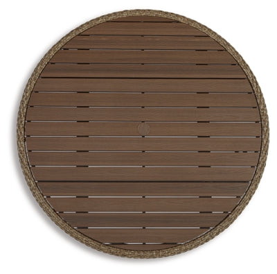 Ashley Amaris Brown Black Outdoor Dining Table