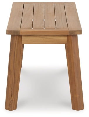 Ashley Janiyah Light Brown Outdoor Dining Bench