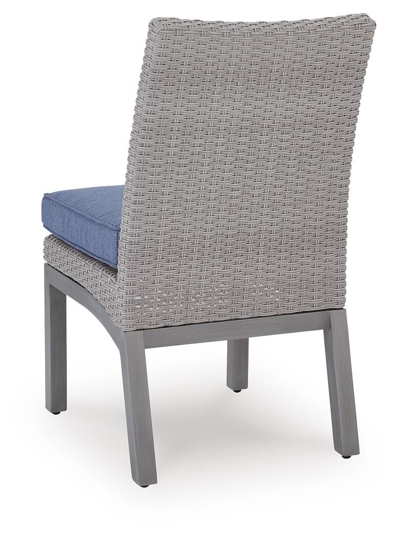 Ashley Dillon Beach Blue Gray Outdoor Side Chair with Cushion (Set of 2)