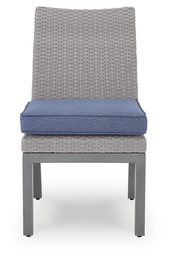 Ashley Dillon Beach Blue Gray Outdoor Side Chair with Cushion (Set of 2)
