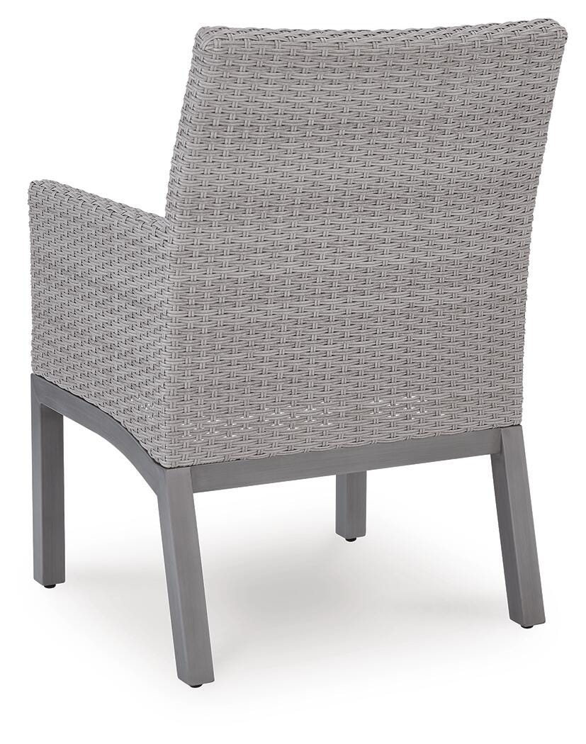 Ashley Dillon Beach Blue Gray Outdoor Arm Chair with Cushion (Set of 2)