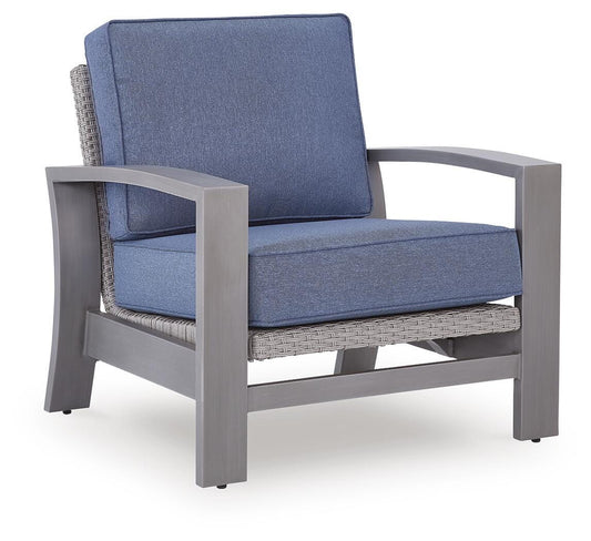 Ashley Dillon Beach Blue Gray Outdoor Spring Lounge Chair