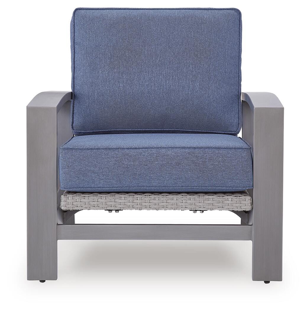 Ashley Dillon Beach Blue Gray Outdoor Spring Lounge Chair