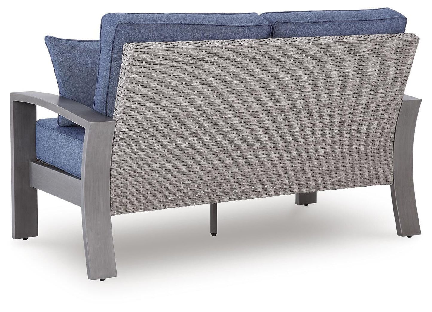 Ashley Dillon Beach Blue Gray Outdoor Loveseat with Cushion