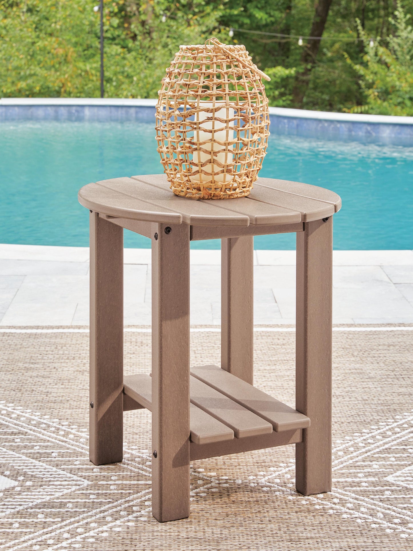 Ashley Cliffs Beach Driftwood Outdoor End Table