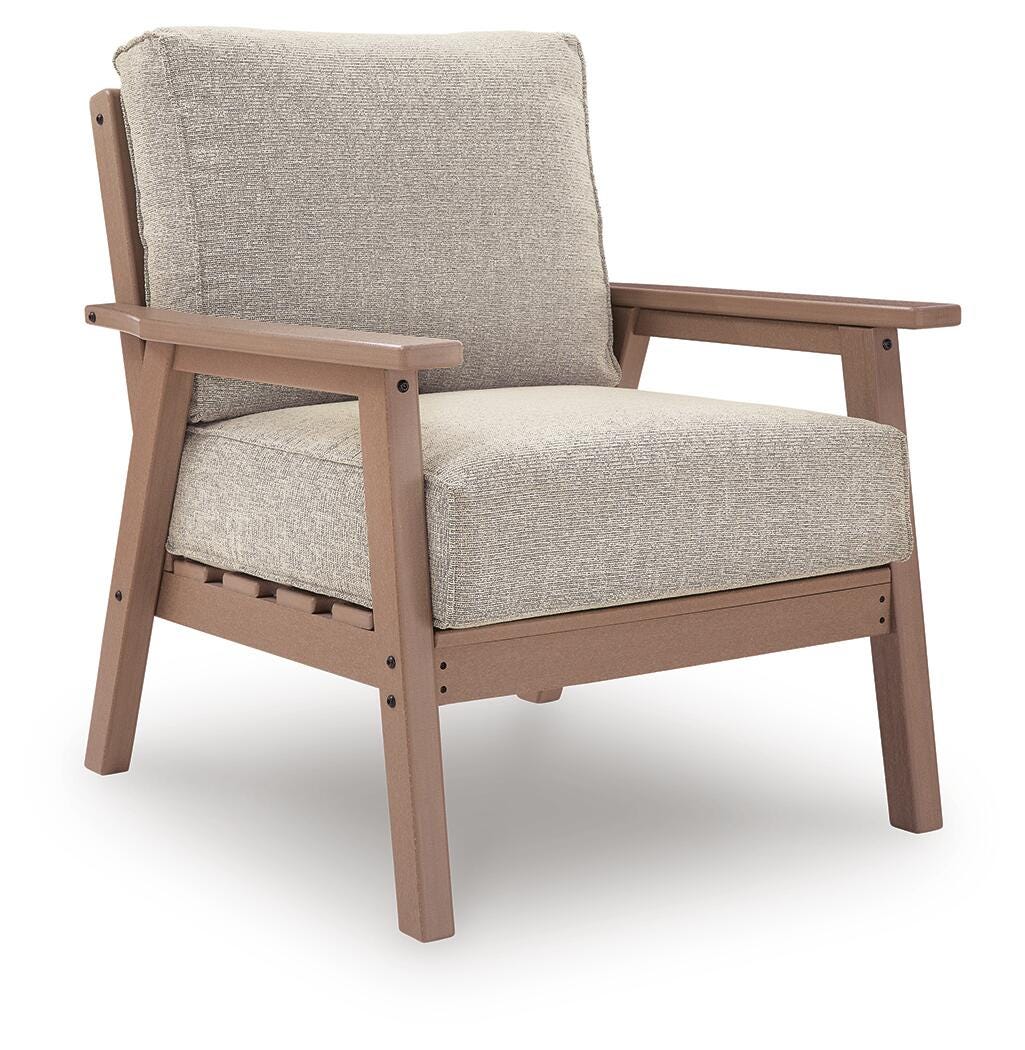 Ashley Cliffs Beach Driftwood Outdoor Lounge Chair with Cushion (Set of 2)