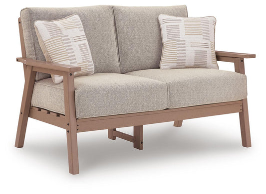 Ashley Cliffs Beach Driftwood Outdoor Loveseat with Cushion
