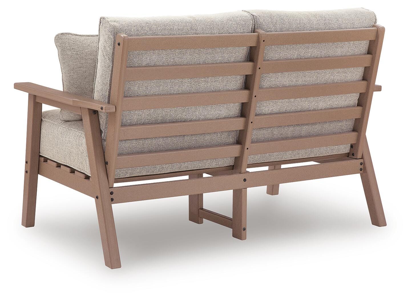 Ashley Cliffs Beach Driftwood Outdoor Loveseat with Cushion