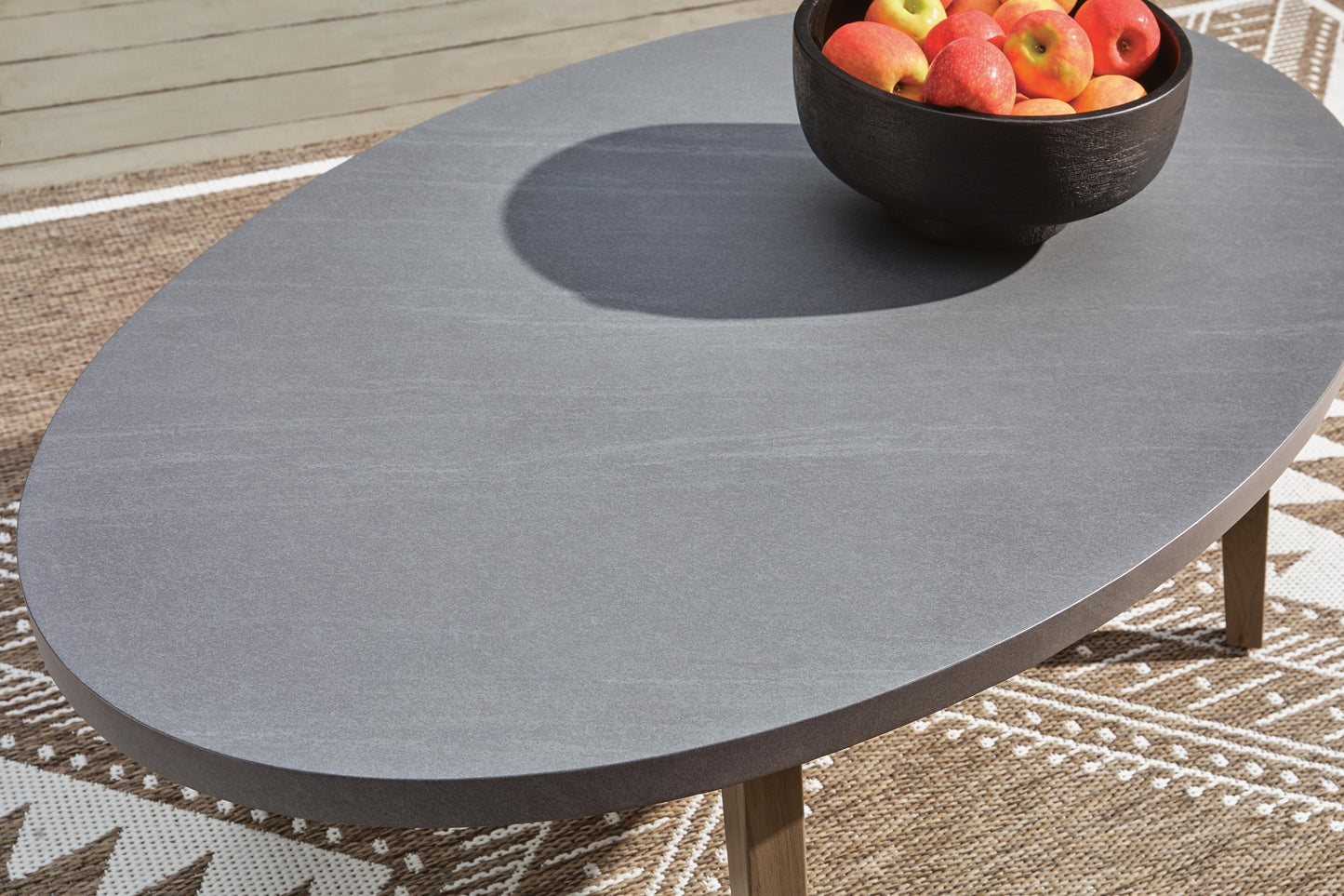 Ashley Francis Beach Natural Gray Outdoor Coffee Table