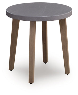 Ashley Francis Beach Natural Gray Outdoor End Table