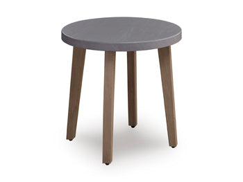 Ashley Francis Beach Natural Gray Outdoor End Table