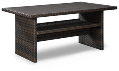 Ashley Easy Isle Dark Brown Beige Multi-Use Table