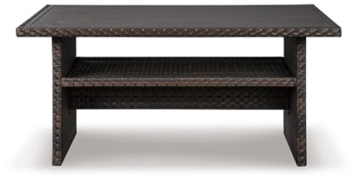 Ashley Easy Isle Dark Brown Beige Multi-Use Table