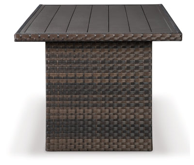 Ashley Easy Isle Dark Brown Beige Multi-Use Table