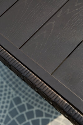 Ashley Easy Isle Dark Brown Beige Multi-Use Table