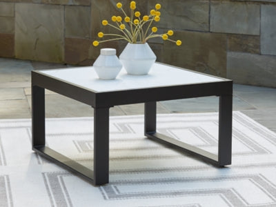 Ashley Beachloft Black Gray Outdoor Coffee Table